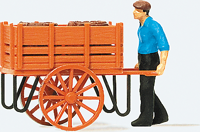 Image for 590-28131 Worker w/Loaded Handcart