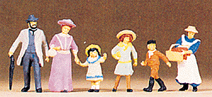 Image for 590-12132 1900's family walking  6/