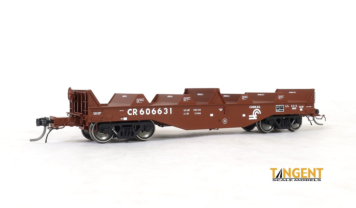 Tangent 27013-05 Conrail (CR) #606628 “G41A Repaint 1997” w/o Hoods PRR Shops G41A Coil Car HO Scale