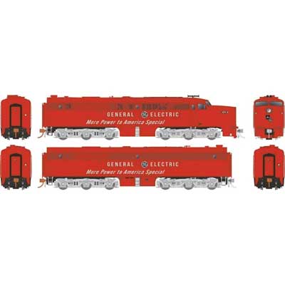 Rapido 23543 ALCO PA2 - PB2 set Alco Demonstrator #8375 (red) w/LokSound & DCC HO Scale