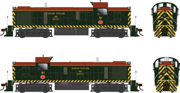 Bowser 25231 Alco RS3 Phase 3 SP&S Spokane, Portland & Seattle #91 (As-Delivered, black, yellow, brown) w/LokSound & DCC HO Scale