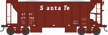 Bowser 43141 70-Ton 2-Bay Ballast Hopper - ATSF - Santa Fe #177781 (Boxcar Red, Cooper Lettering) HO Scale