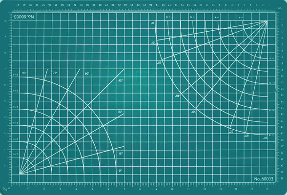 Excel 60003 Self-Healing Cutting Mat - Green 12 x 18" All Scale