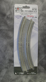 Kato 20-184 Unitrack 315mm/282mm Radius 22.5º (12 3/8" - 11") CT Double Track Easement Curve Track Right and Left; N Scale, 20184