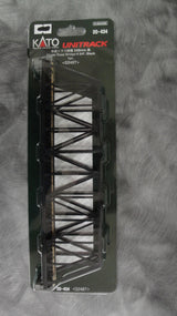 Kato 20-434 Unitrack 248mm (9 3/4") Single Track Truss Bridge, Black; N Scale, 20434