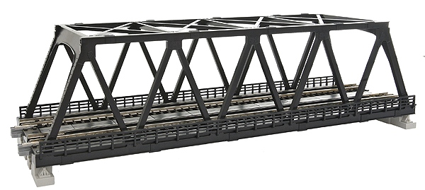 Kato 20-438 Unitrack 248mm (9 3/4") Double Track Truss Bridge, Black; N Scale 20438
