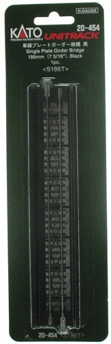 Kato 20-454 186mm (7 5/16") Single Track Plate Girder Bridge, Black; N Scale, 20454