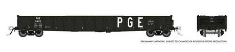 Rapido 50055A PGE - Pacific Great Eastern #9425 (As-Delivered, black) 52' 6" Canadian Mill Gondola HO Scale