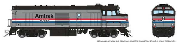 Rapido 81516 NPCU Cabbage Cab Car Amtrak #90225 (Phase III, silver, red, white, blue) HO Scale