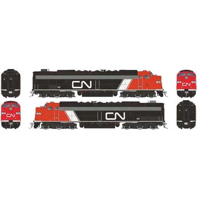 Rapido 28816 EMD E8A-E8A HEP Canadian National #102, 103 (green, gold, black, Noodle Logo) with DCC & Sound HO Scale