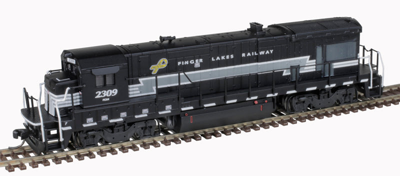 Atlas 40005455 GE B23-7 Finger Lakes Railway #2310 (Ditch Lights, black, gray, white) DCC & Sound N Scale