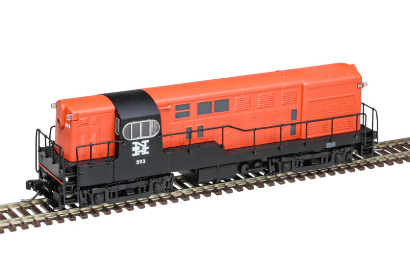 Atlas 40005540 FM H16-44 NH New Haven #593 (Post McGinnis, orange, black) DCC & Sound N Scale