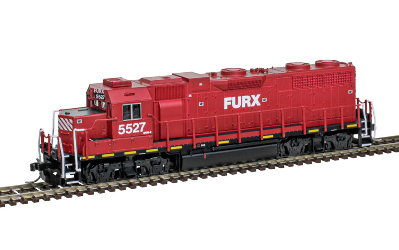 Atlas 40005625 EMD GP38 First Union Rail Leasing FURX #5525 (maroon, black, Ditch Lights) DCC & Sound N Scale