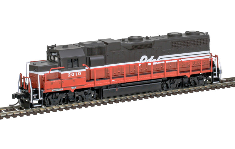 Atlas 40005629 EMD GP38 Providence & Worcester #2010 (brown, orange, white, Ditch Lights) DCC & Sound N Scale