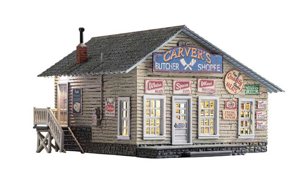 Woodland Scenics 5068 Carver's Butcher Shoppe - Built-&-Ready(R) Assembled HO Scale