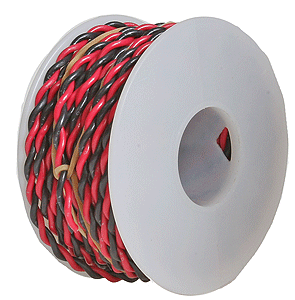 Wire Works 222070300 Two Conductor Hookup Wire - #22 Gauge - 30' Feet All Scale