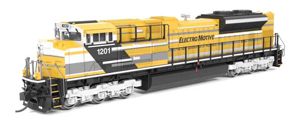Broadway Limited 9966 EMD SD70ACe - Sound and DCC - Paragon4 -- Electro-Motive Division/Progress Rail #1201 (yellow, white) N Scale