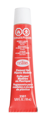 Testors 3501 Polystyrene Plastic Cement - 5/8oz 18.5mL - Tube (Scale=ALL) Part #704-3501