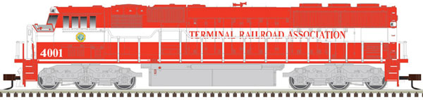 ATLAS 40005238 EMD SD60M Terminal Railroad Association TRRA #4001 (red, white) with Ditch Lights DCC & Sound N Scale