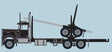 Image for 744-49081 KW W900 Log Truck Black