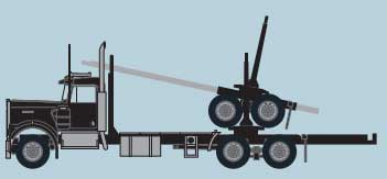 Image for 744-49081 KW W900 Log Truck Black