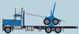 Image for 744-49084 KW W900 Log Truck Blu/Blk