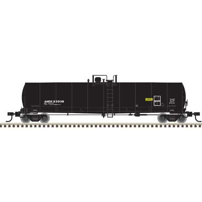 Atlas 20007612 ACF 23,500-Gallon Tank Car - Ready to Run - Master(R) -- Amoco #23930 (black, Reporting Marks Only) HO Scale
