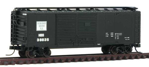 Atlas 50003648 40' Double-Door Boxcar - Hoboken Shore #38913 (black, white) N Scale