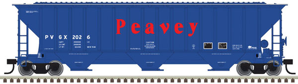 ATLAS 50005941 Thrall 4750 Covered Hopper - PVGX Peavey #2090 (blue, red) N Scale