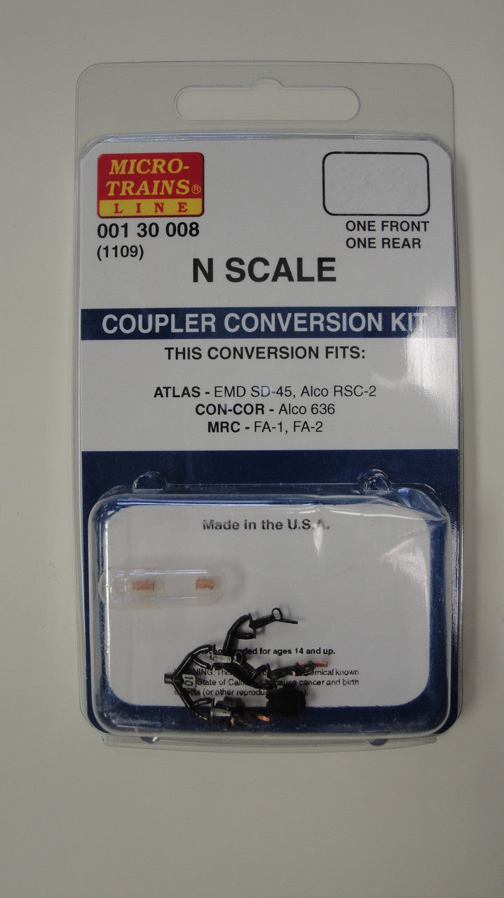 MICRO TRAINS / {130008} 1 FRONT 1 REAR COUPLER CONVERSION KIT (1109) YANKEEDABBLER Part # 489-130008 (489-130008)