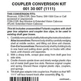 00130007 MICRO TRAINS / 001 30 007 COUPLER CONVERSION KIT (1111)  (SCALE=N)
