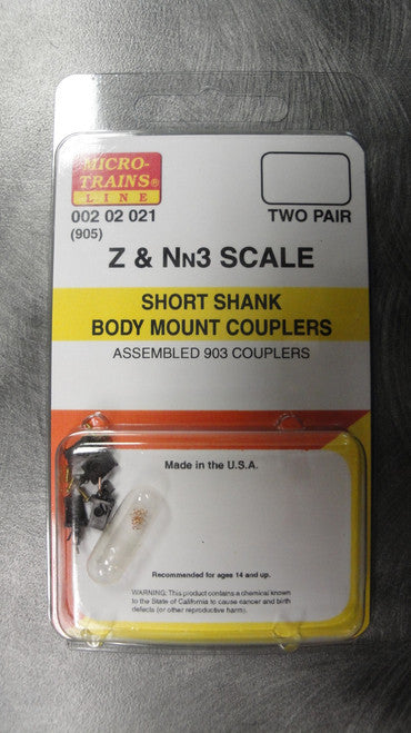 00202021 MICRO TRAINS / 002 02 021 Body mount coupler for Z & Nn3 cars (905) (SCALE=Z)