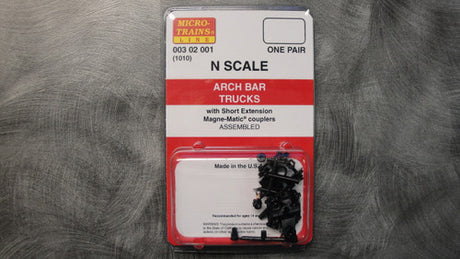 00302001 MICRO TRAINS / 003 02 001 ARCH BAR TRUCKS  - SHORT EXT CPLRS (1010)  (SCALE=N)