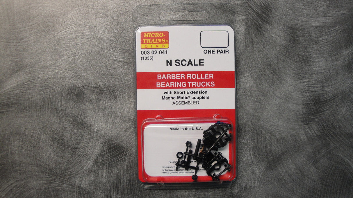 00302041 MICRO TRAINS / 003 02 041 BARBER ROLLER BEARING TRUCKS (1035)   (SCALE=N)