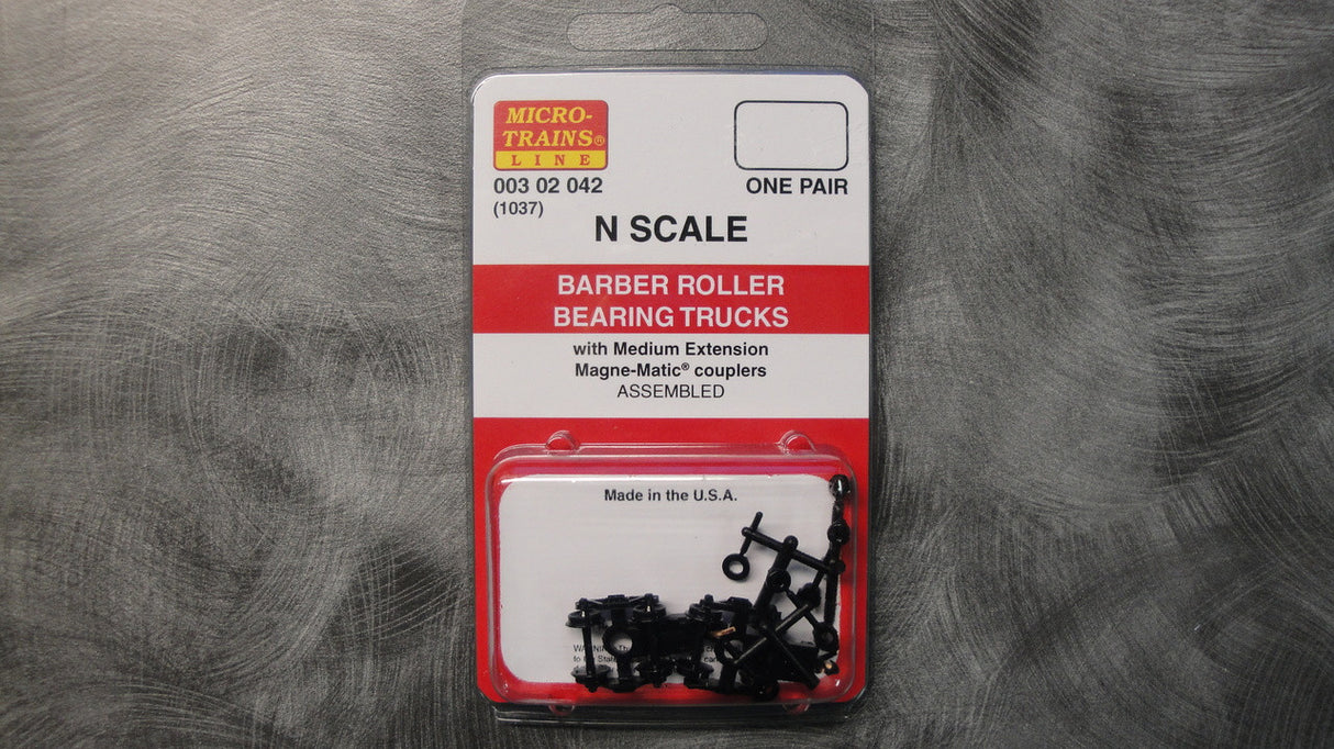 00302042 MICRO TRAINS / 003 02 042 BARBER ROLLER BEARING TRUCKS (1037)   (SCALE=N)