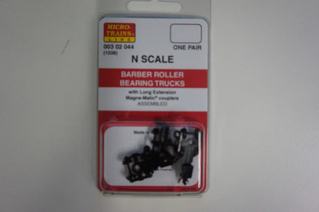 00302044 MICRO TRAINS /  003 02 044 1 PR BARBER ROLLER BEARING TRUCKS (1038) Scale = N