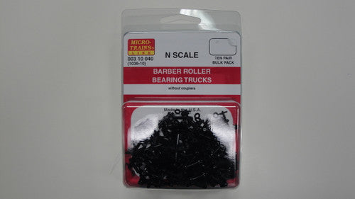 00310040 MICRO TRAINS / 003 10 040 BARBER ROLLER BEARING TRUCKS (1036-10)  (SCALE=N)