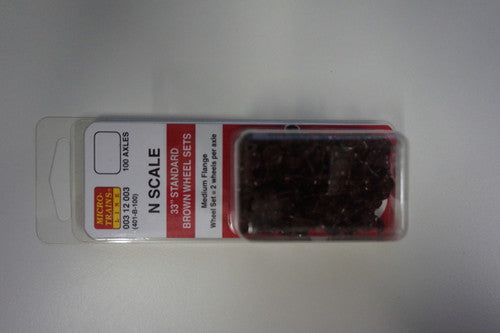 MICRO TRAINS  003 12 003 33" STANDARD BROWN WHEEL SETS (401-B-100)