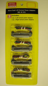 99040916 MICRO TRAINS / {99040916} 2-LEFT/2-RIGHT TURNOUT POWER ADAPTERS  (SCALE=Z)  YANKEEDABBLER  PART #  = 489-99040916