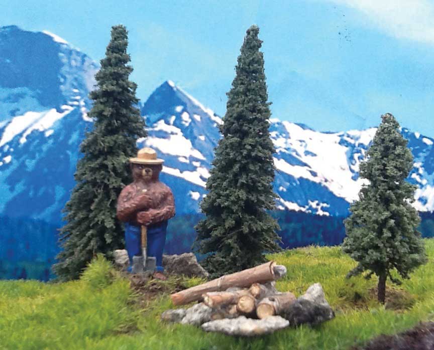 Image for 295-SMKY01 Smokey the Bear w/3 Trees