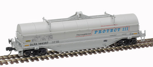 Atlas 50004877 42' Coil Steel Car GE Railcar DLRX 166281 (gray, blue, red) N Scale