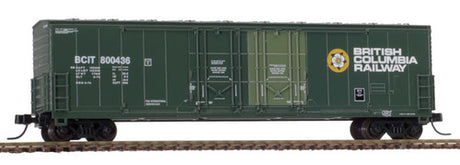 Atlas 50005208 Evans 53' Double Plug-Door Boxcar - BCIT British Columbia Railway #800470 (green, white) N Scale