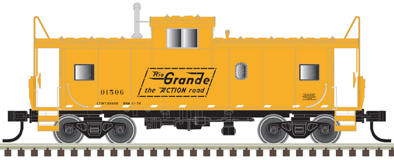 Atlas 50005596 Extended-Vision Caboose Denver & Rio Grande Western 01506 (orange, black) N Scale