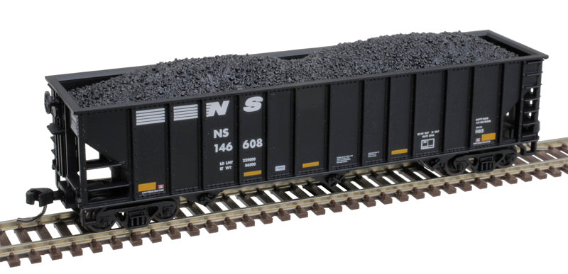 ATLAS Trainman 50005859 90 Ton Hopper - NS Norfolk Southern #146608 (black, white) N Scale