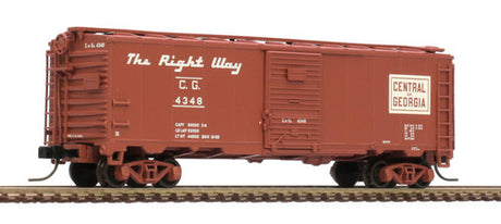 Atlas 50006094 1932 ARA 40' Steel Boxcar Central of Georgia #4053 (Boxcar Red, white, The Right Way Slogan) N Scale