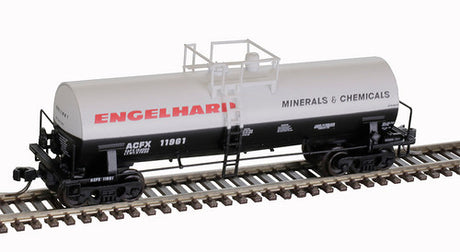 Atlas 50006155 ACFX Engelhard #11952 (white, red, black) ACF 14,000 Gallon Kaolin Tank Car N Scale