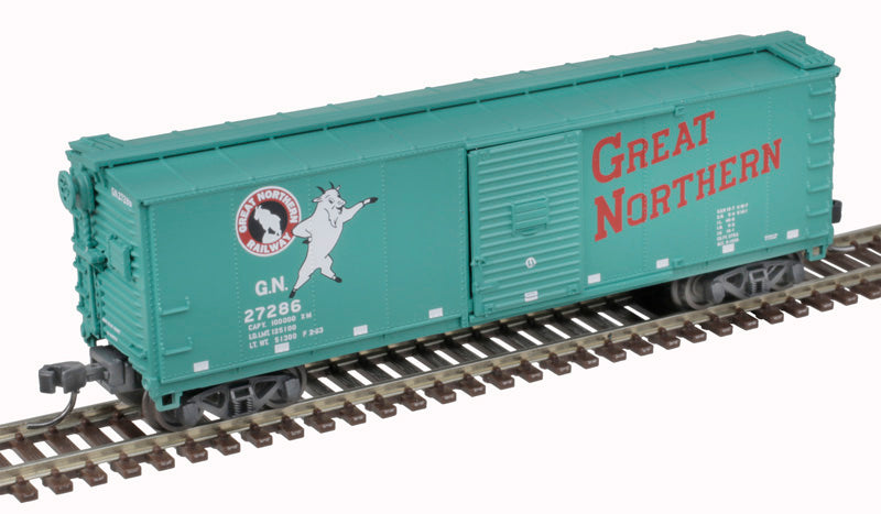 Atlas 50006402 USRA Steel Rebuilt 40' Boxcar - Great Northern #27216 (Glacier Green, red, white, Standing Rocky) N Scale