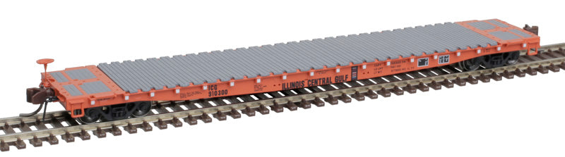 Atlas 50006431 GSI 60' Flatcar - ICG Illinois Central Gulf #910335 (orange, black) N Scale