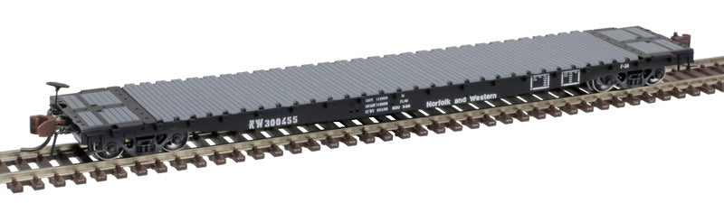 Atlas 50006434 GSI 60' Flatcar - N&W Norfolk and Western #300549 (black, white) N Scale