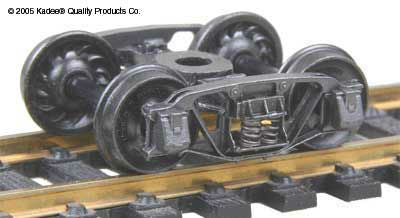 553 Kadee / Andrews (1898) Trucks Metal Fully Sprung Equalized Self Centering Trucks 1 pair  (HO Scale) Part # 380-553